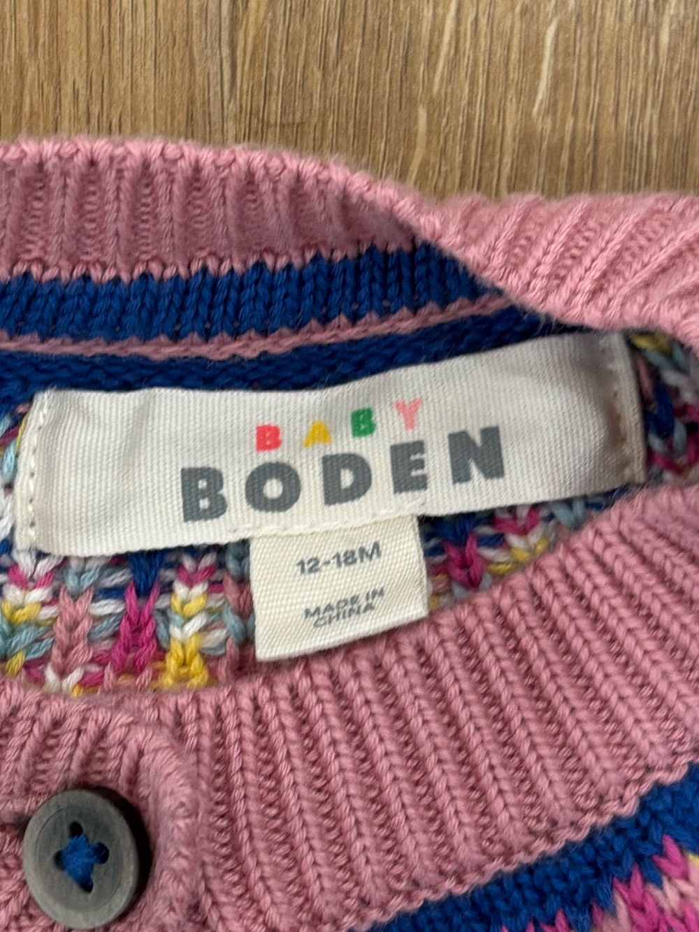 Baby Boden Heart Fair Isle Cardigan Sweater - Picture 3 of 3